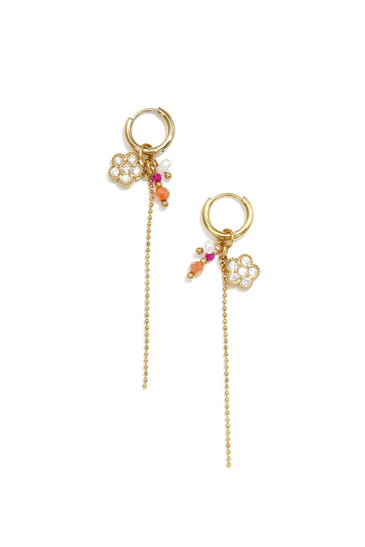 Elegant Gold Color Beaded Earrings for Women