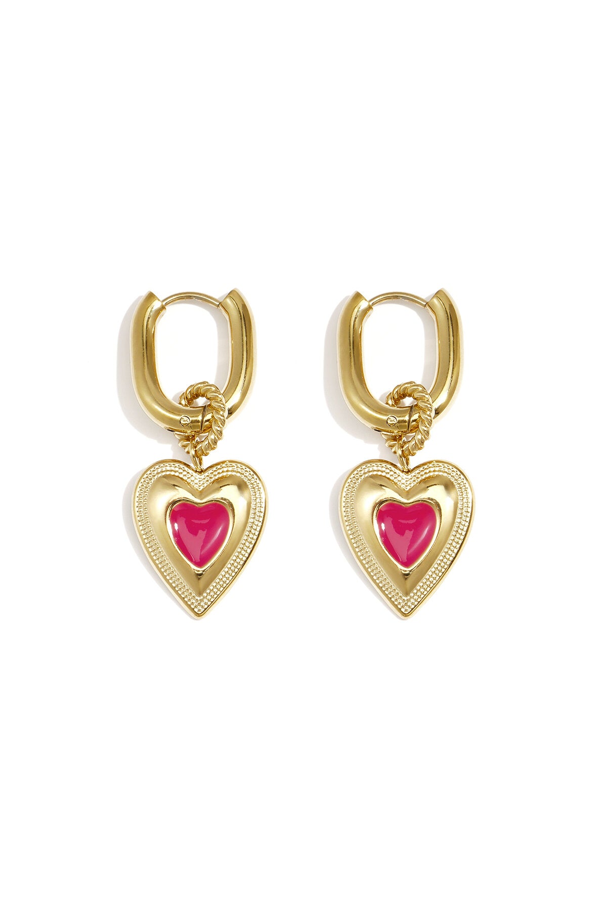 Stylish Heart-Shaped Drop Earrings for Everyday Wear