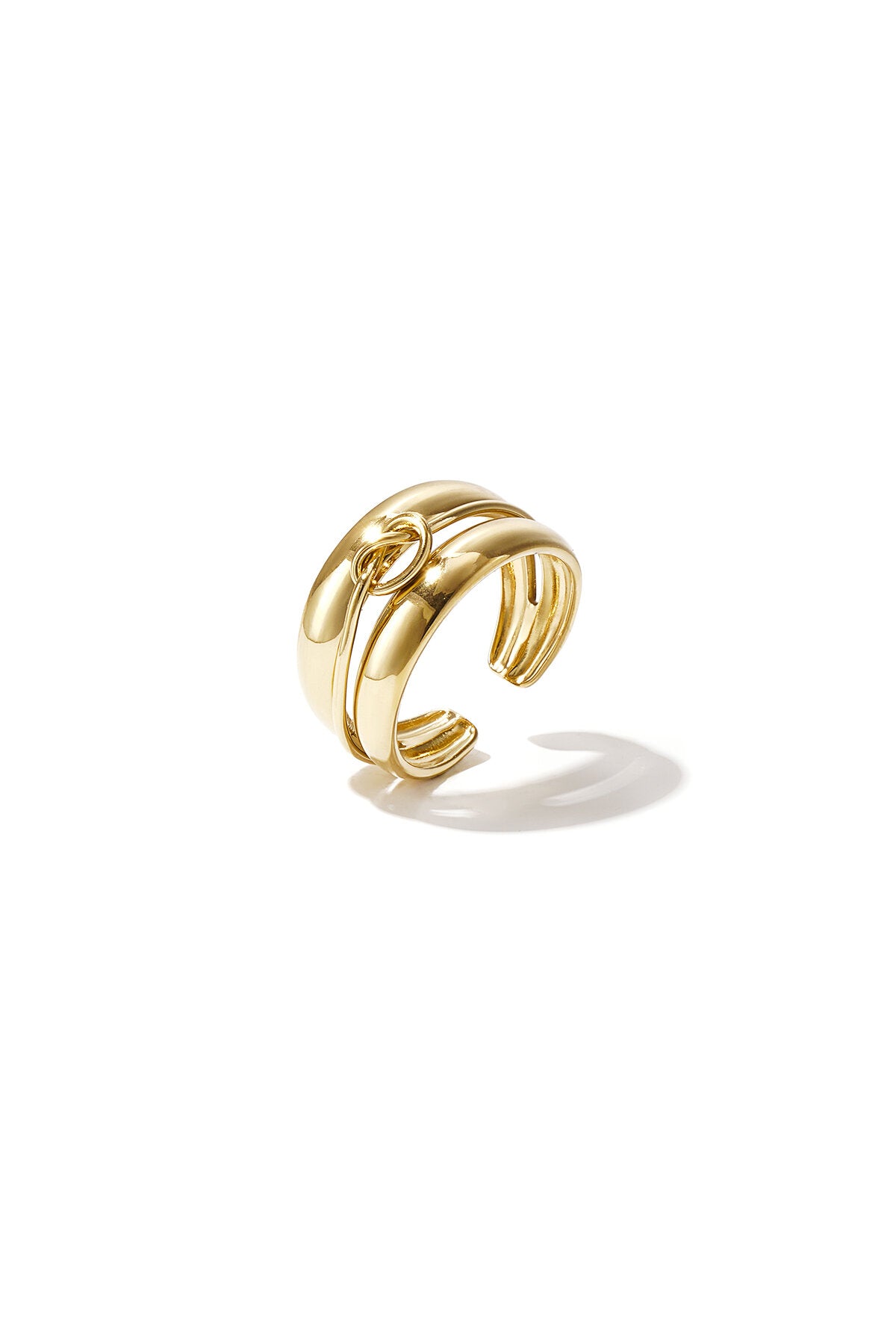 Elegant Adjustable Minimalist Ring - Silver & Gold