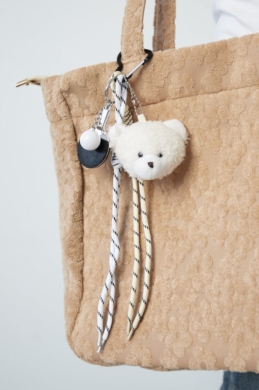 Charming Off-White Animal Bag Charm for Daily Use