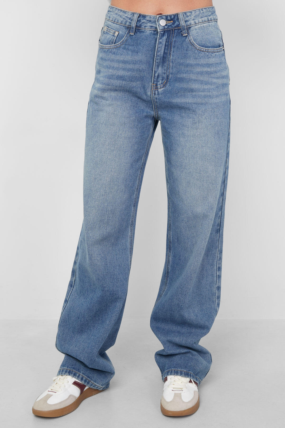 Gimme Casual Heart Straight Denim Pants