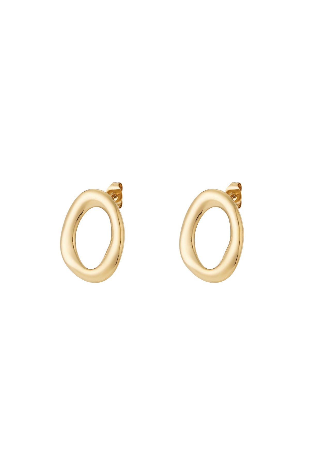Elegant 14K Gold Plated Irregular Stud Earrings