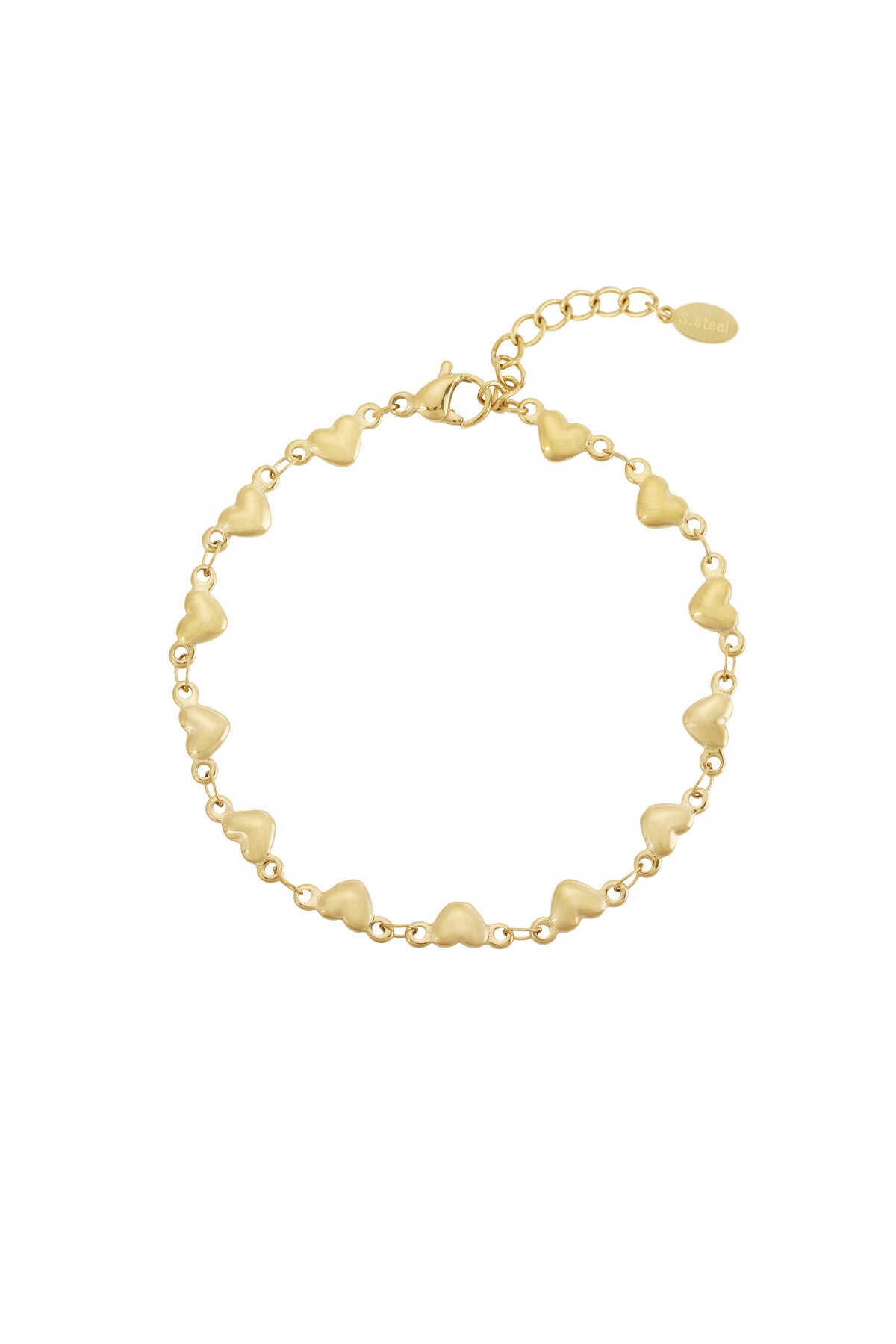 Elegant 14K Gold Plated Heart Bracelet for Daily Wear