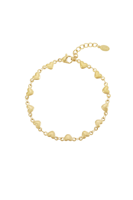 Elegant 14K Gold Plated Heart Bracelet for Daily Wear