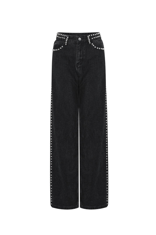 Stylish Black Straight Denim Pants for All Fits