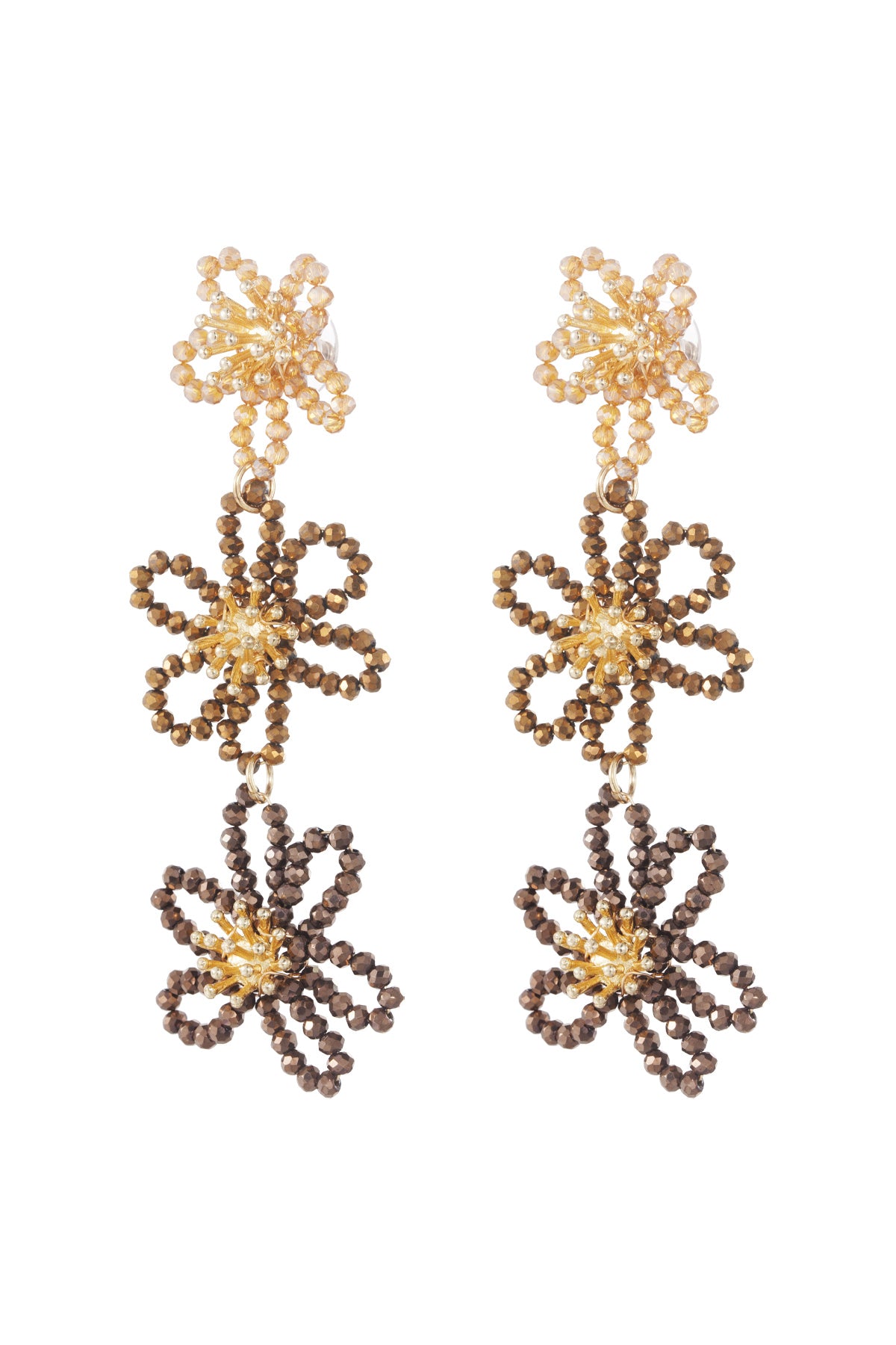 Elegant Multicolour Crystal Dangle Earrings for Women