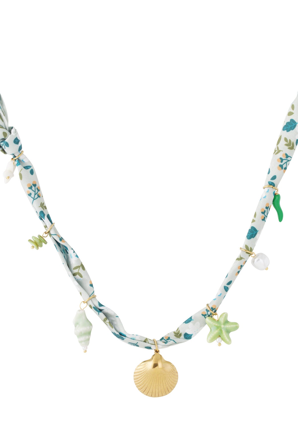 Chic Spring Braided Necklace in Light Green & Purple