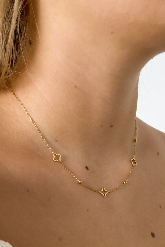 Stylish Stainless Steel Clover Necklace