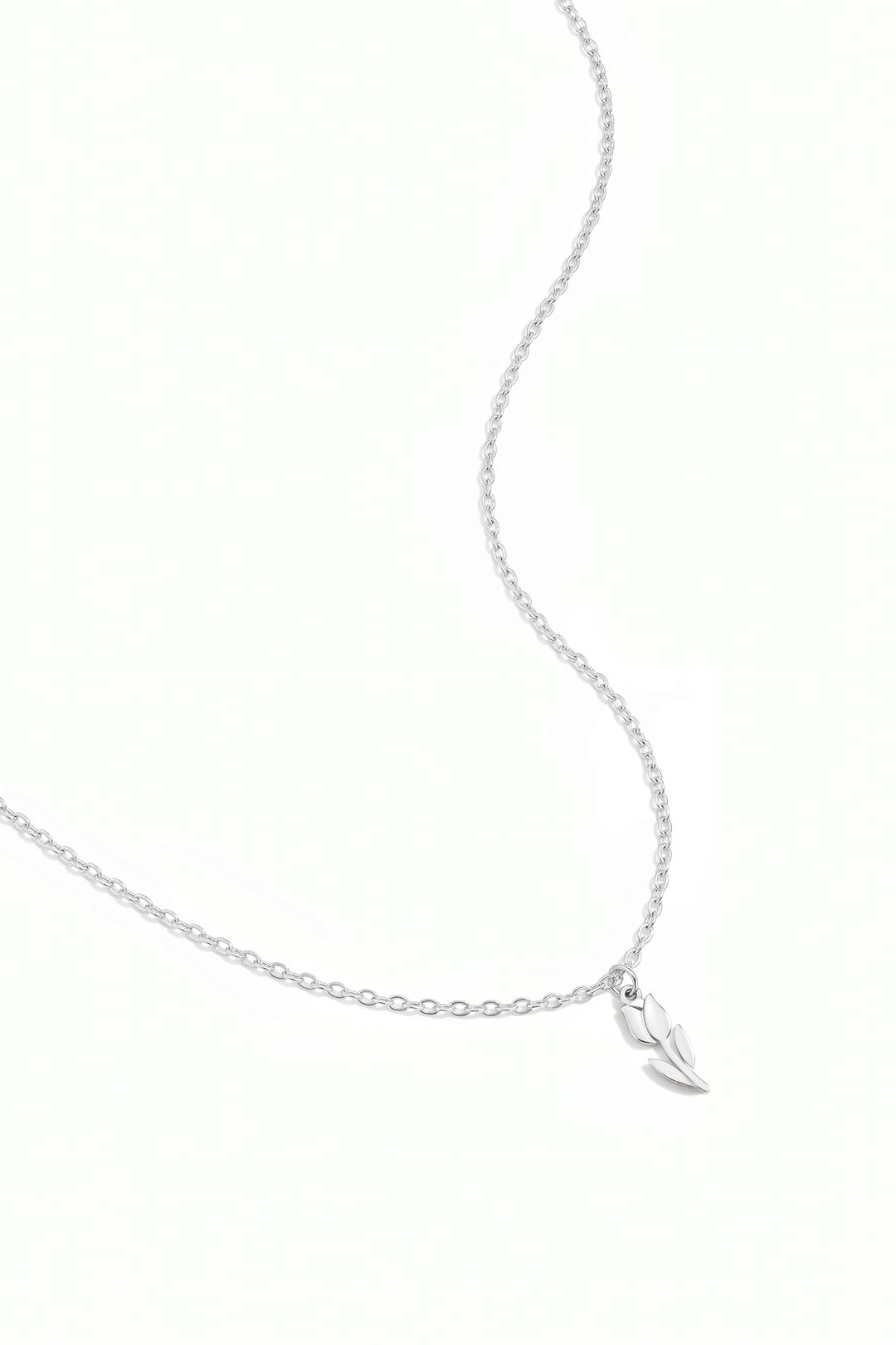 Elegant Stainless Steel Flower Pendant Necklace - Silver & Gold