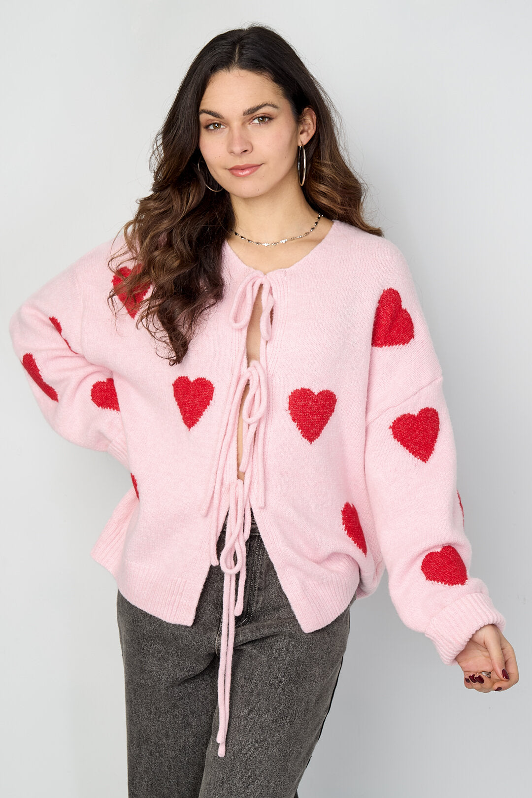 Cute Heart Knit Cardigan for Spring/Summer