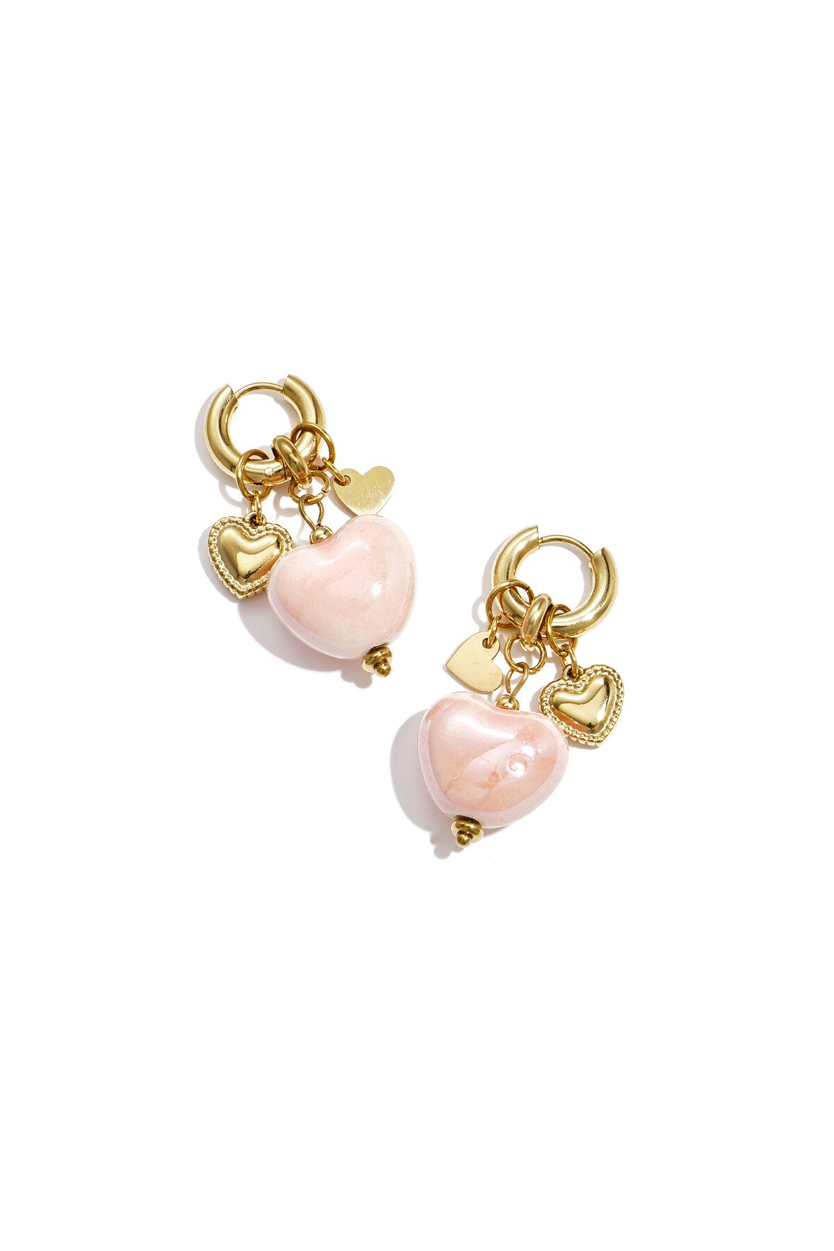 Elegant Heart-Shaped Drop Earrings for Valentine's Day