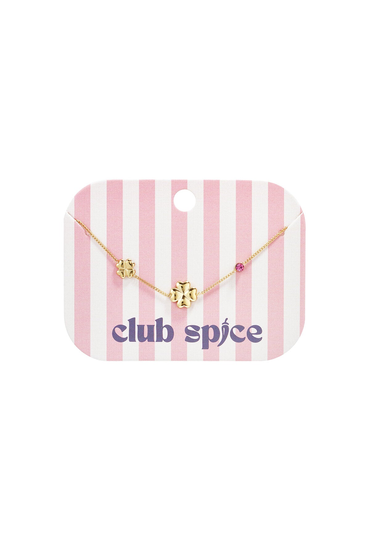 Charming Pink & Green Clover Bracelet for Daily Wear