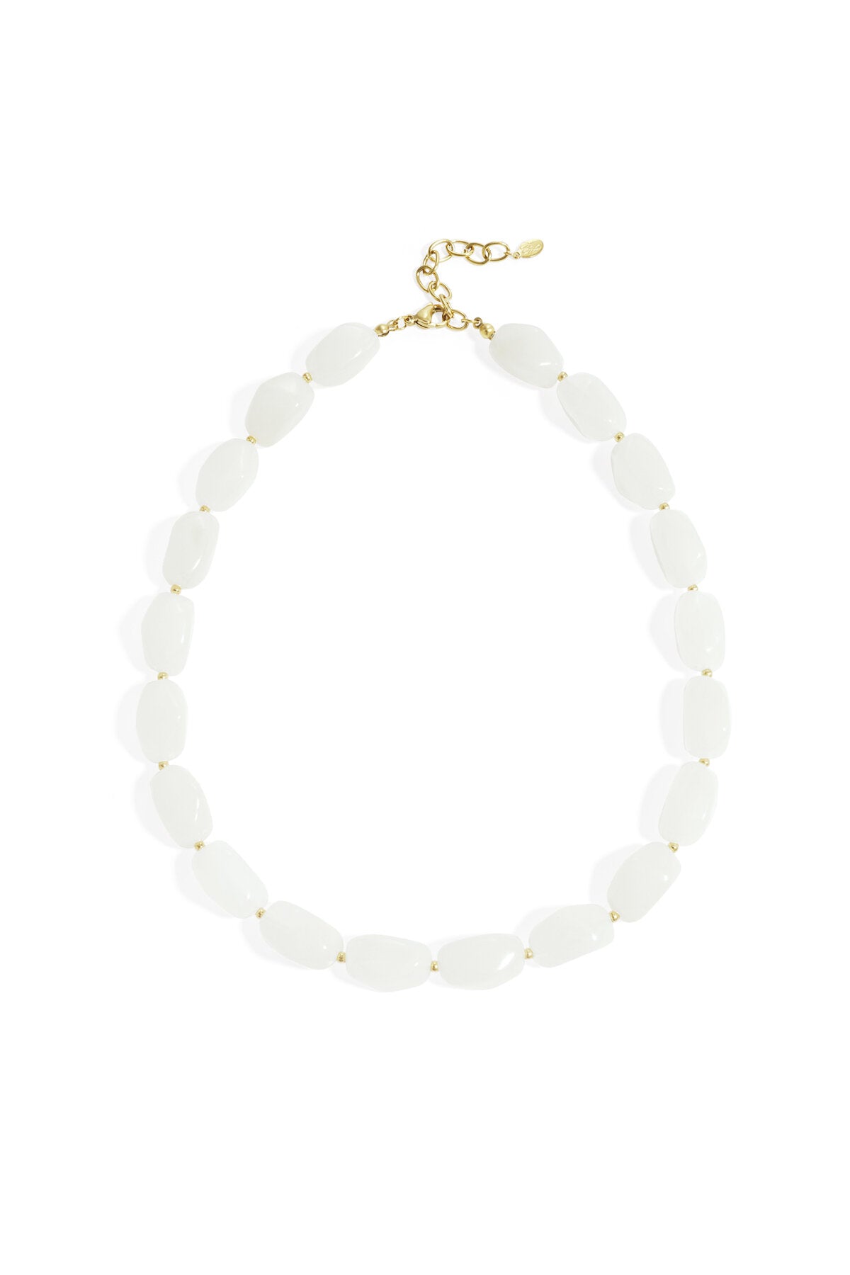 Ketting wit/gebroken wit acryl