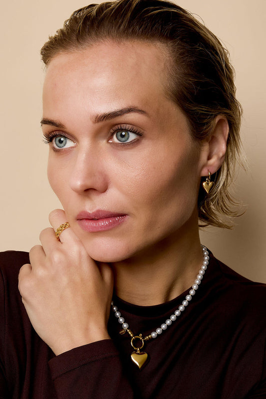 Elegant Heart-Shaped Drop Earrings for Daily Wear