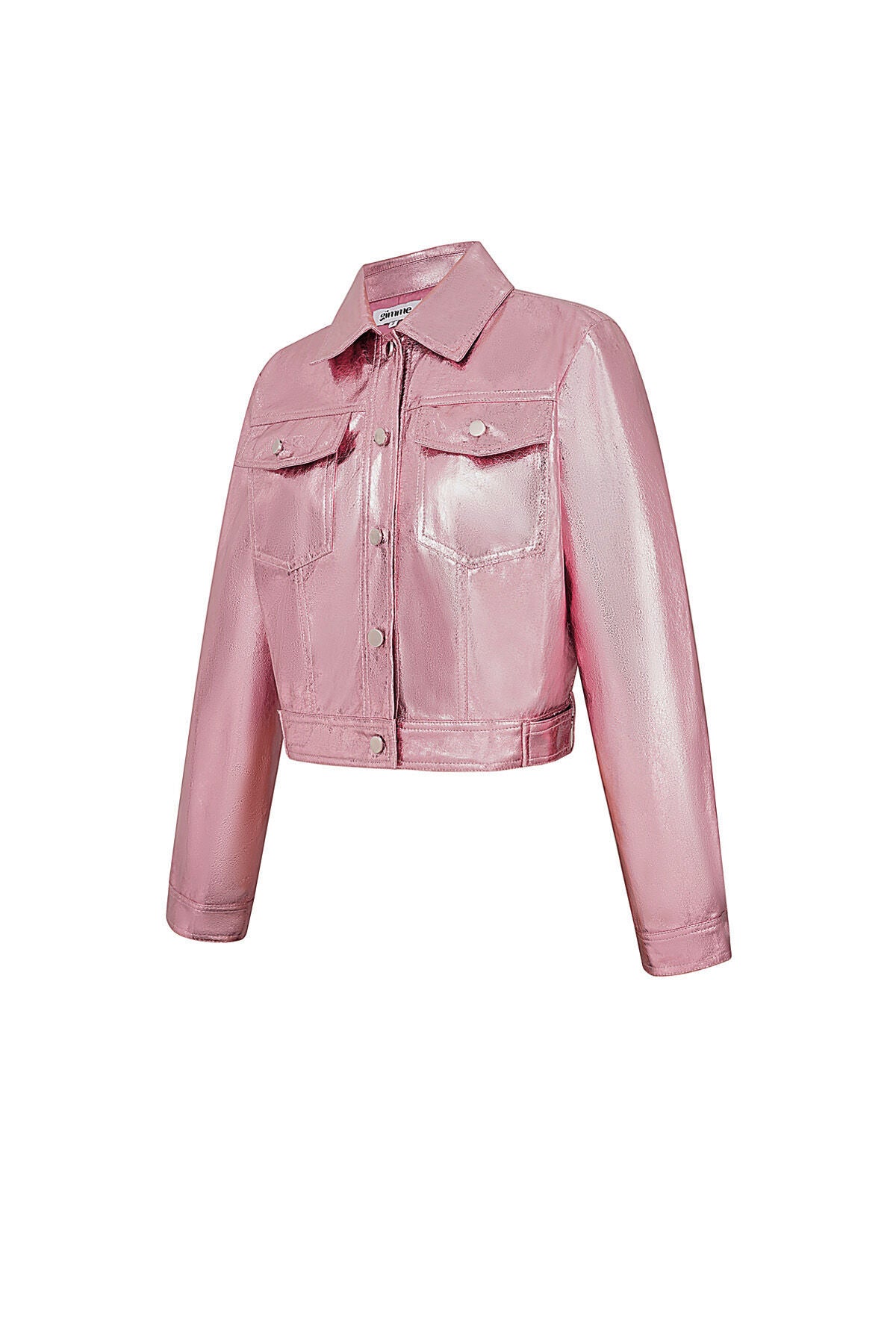 Stylish Pink PU Jacket for Women