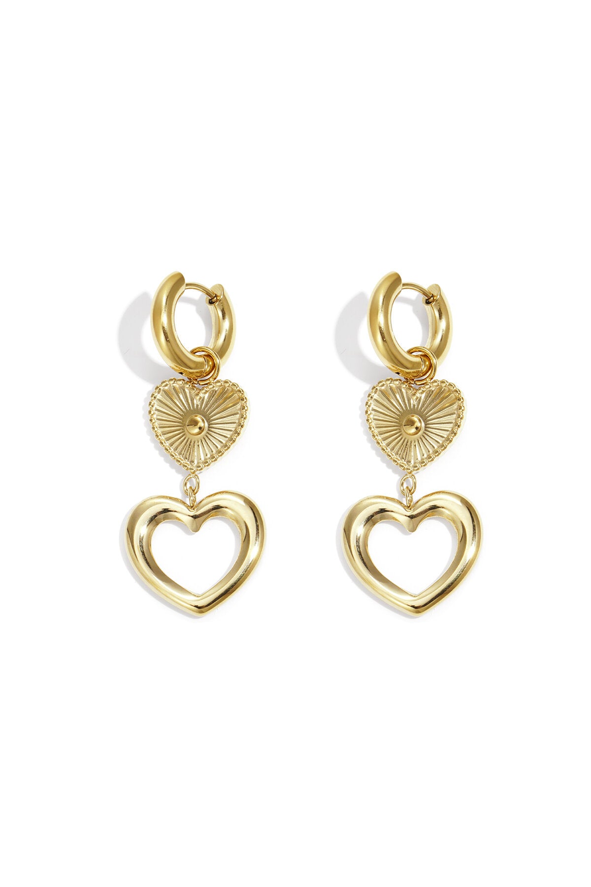 Elegant Heart Loop Dangle Earrings for Everyday Glam