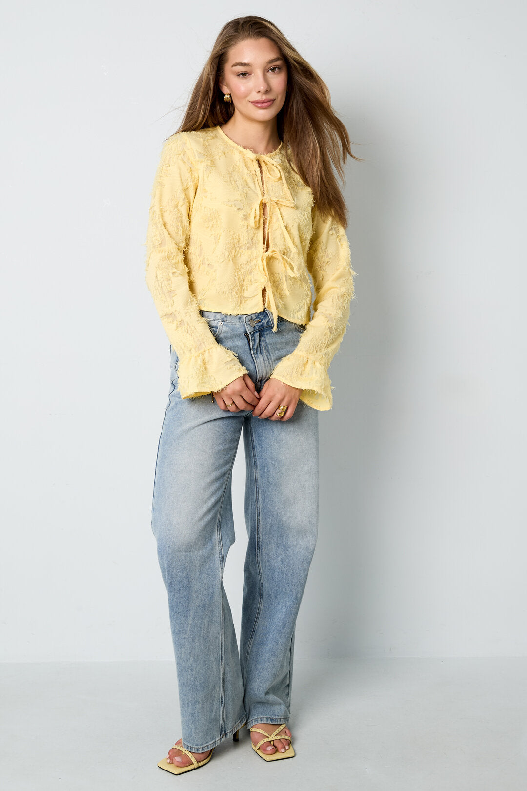 Elegant Spring/Summer Woven Long Sleeve Tops