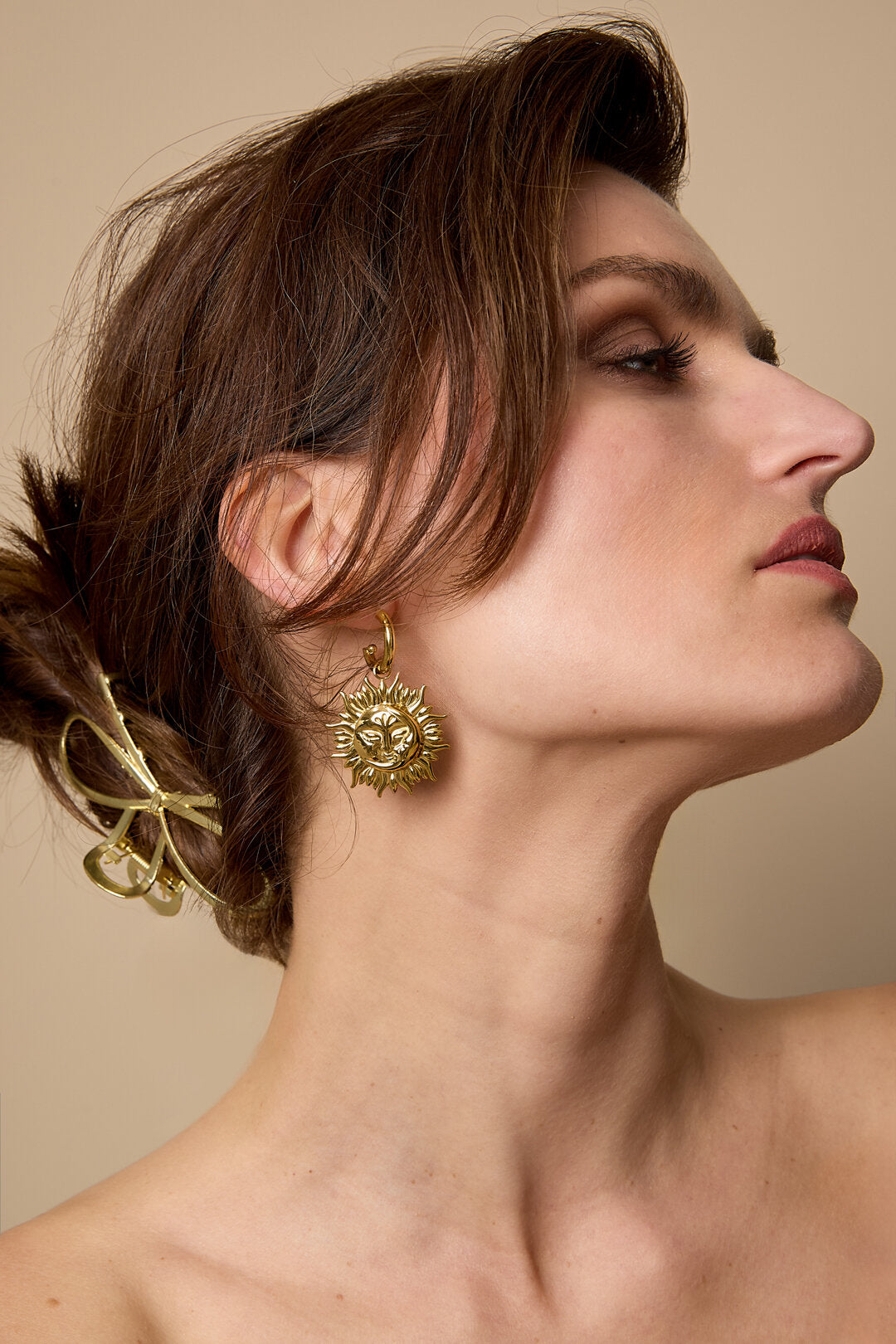 Elegant Sun-Themed Drop Earrings for Everyday Wear