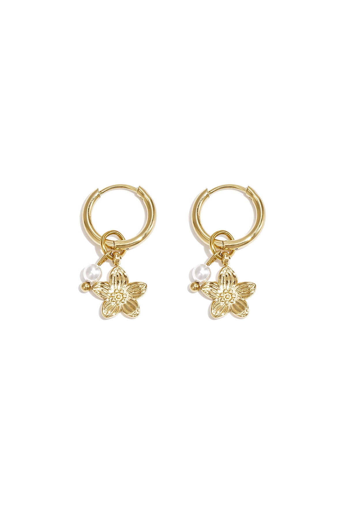 Elegant Rose Red & Gold Drop Earrings for Spring